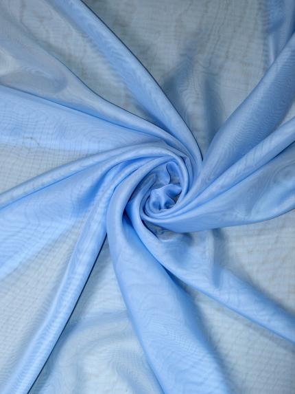 Штора вуалевая на петлях голубой 140х300 см