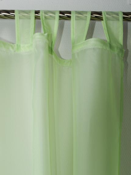 Штора вуалевая на петлях зеленый 140х300 см